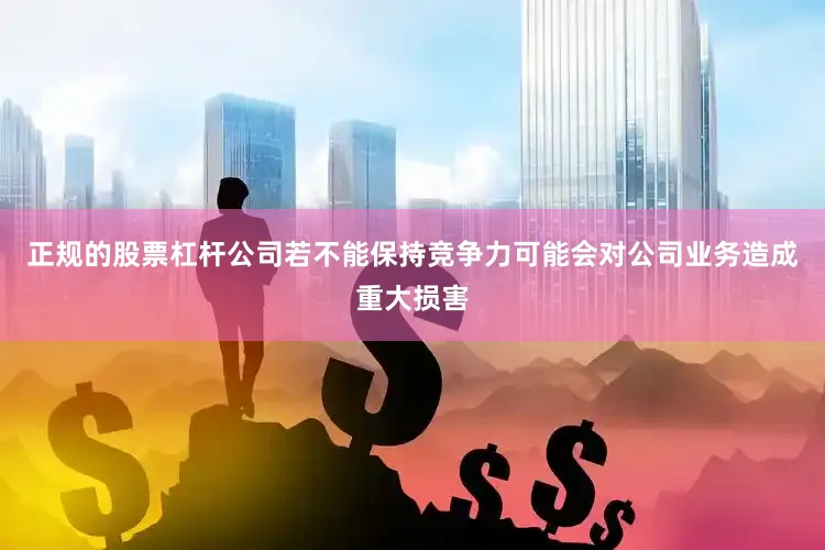 正规的股票杠杆公司若不能保持竞争力可能会对公司业务造成重大损害