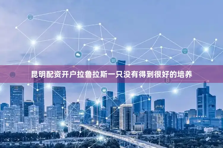 昆明配资开户拉鲁拉斯一只没有得到很好的培养
