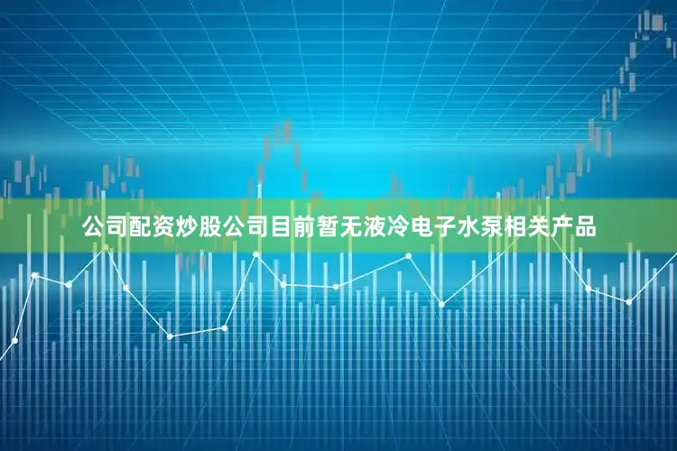 公司配资炒股公司目前暂无液冷电子水泵相关产品